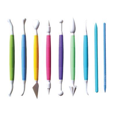 Set ustensii modelare fondant - 9 buc.