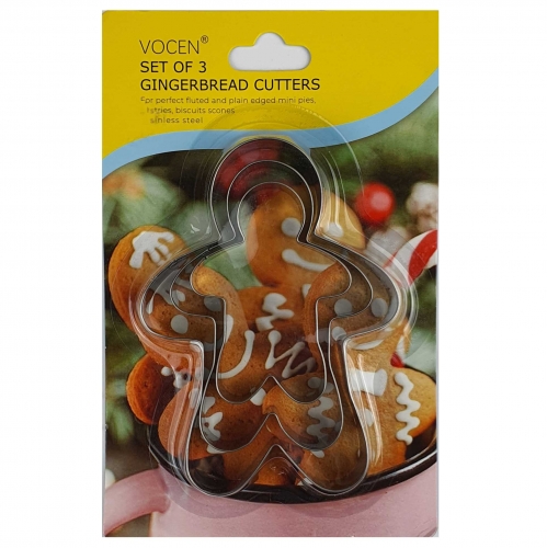 3 Decupatoare de prăjituri din metal - Gingerman