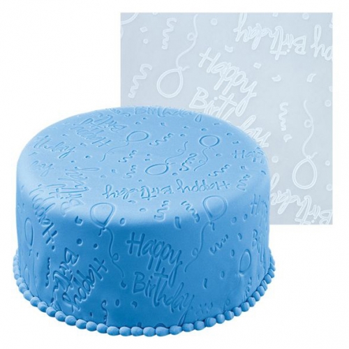 Textura silicon fondant ”Happy Birthday”