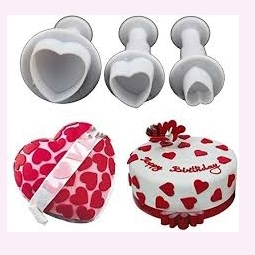 Decupătoare marțipan 3 buc. - Inimă