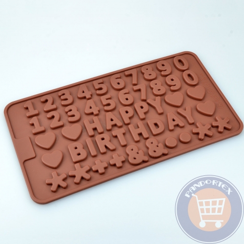Forma din silicon pentru bomboane - Litere și Cifre
