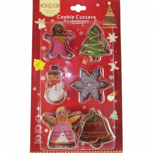 Set 6 Decupatoare de prajituri din metal - Craciun