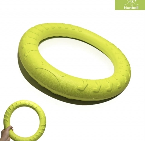 NUNBELL Inel verde dresaj caine frisbee 
