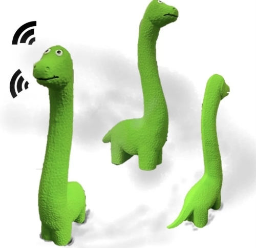 Jucarie scartietoare pentru caini-Dinozaur verde