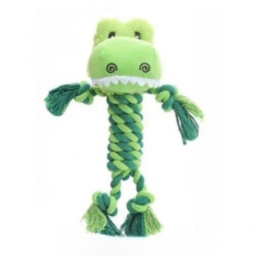 Frânghie de mestecat cu animal de pluș -Crocodil