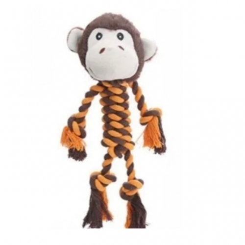 Frânghie de mestecat cu animal de pluș -Maimuta