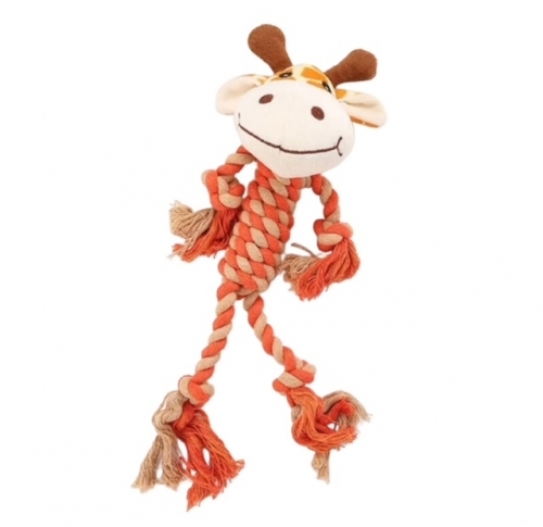 Frânghie de mestecat cu animal de pluș -Girafa