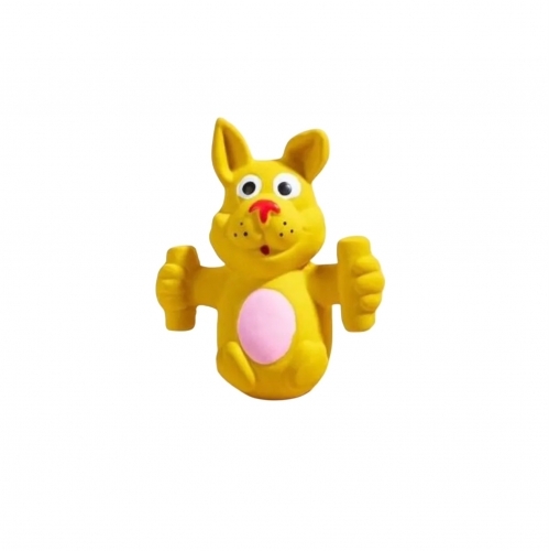 Jucarie scartietoare pentru caini-Iepure galben