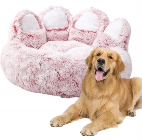 Pat cu blana pentru animale de companie - forma amprentei labei - 70 cm