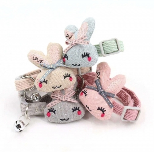 Zgarda  pentru animale de companie cu clopot - Iepuraș