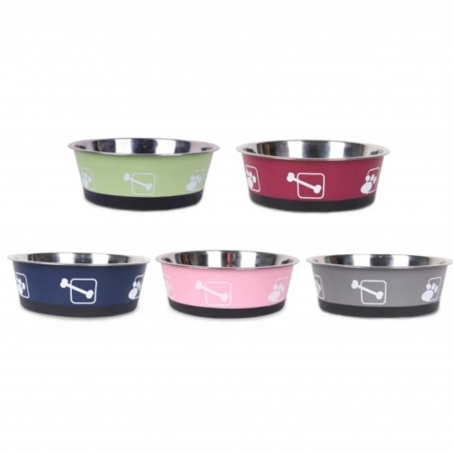 Bol din metal inoxidabil cu înveliș din plastic -S