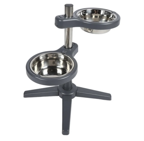 Set bol reglabil fixat dublu pentru animale de companie - Mare