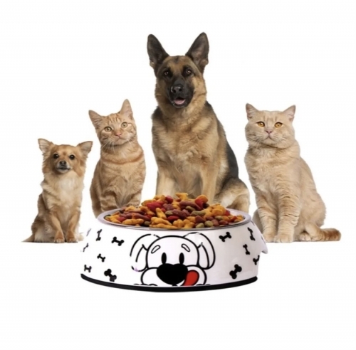 Bol detașabil din melamină cu model pentru animale de companie-Mediu