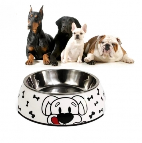 Bol detașabil din melamină cu model pentru animale de companie-Mare