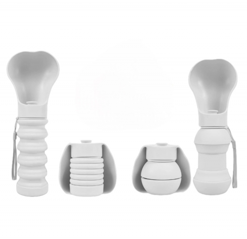 Sticla de apa din silicon pliabila pentru animale de companie-550ml