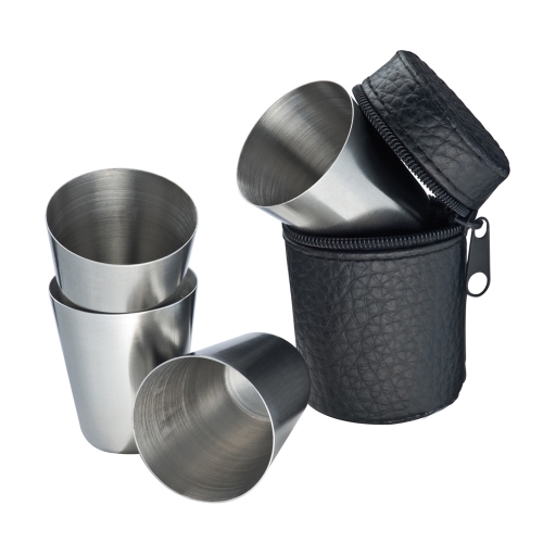 Set 4 pahare inox 25ml