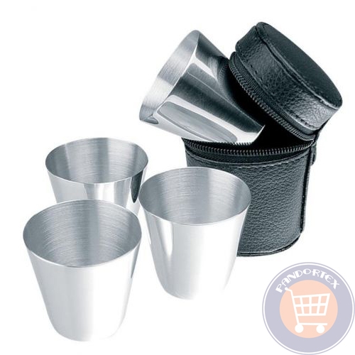 Set 4 pahare inox - 70 ml