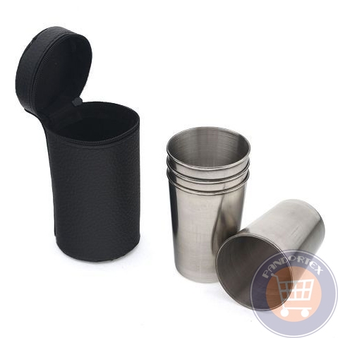 Set 4 pahare inox - 150 ml