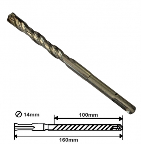 Burghiu beton sds plus 160/100x14mm