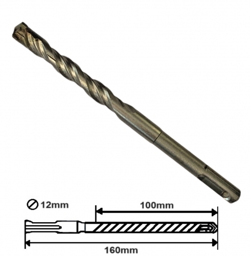 Burghiu beton sds plus 160/100x12mm