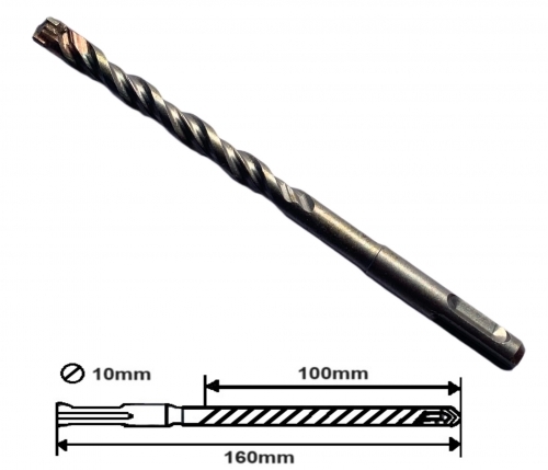 Burghiu beton sds plus 160/100x10mm