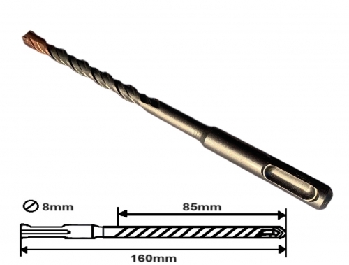 Burghiu beton sds plus 160/85x8mm