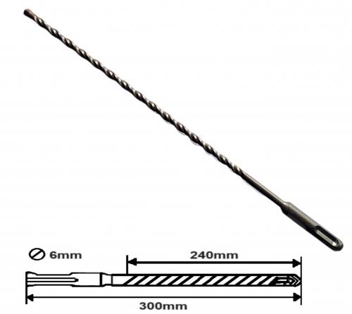 Burghiu beton sds plus 300/240x6mm
