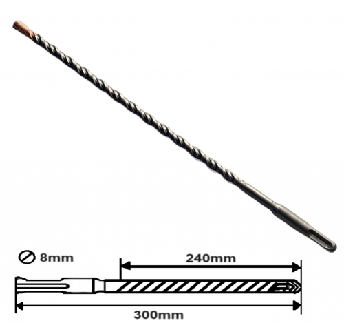 Burghiu beton sds plus 300/240x8mm