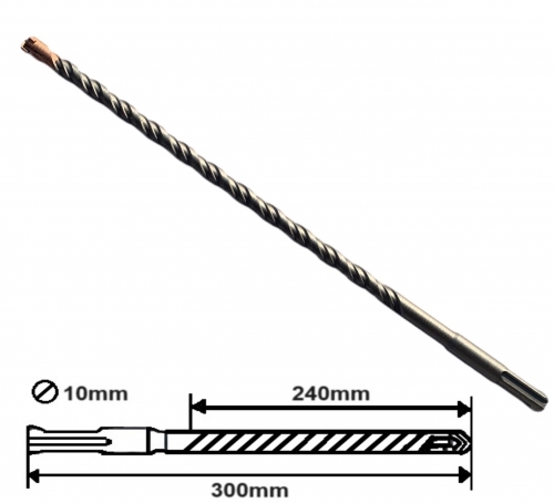 Burghiu beton sds plus 300/240x10mm