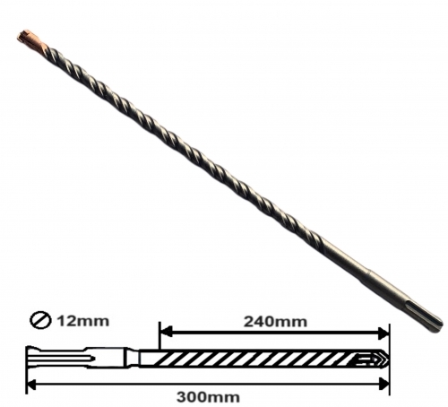 Burghiu beton sds plus 300/240x12mm