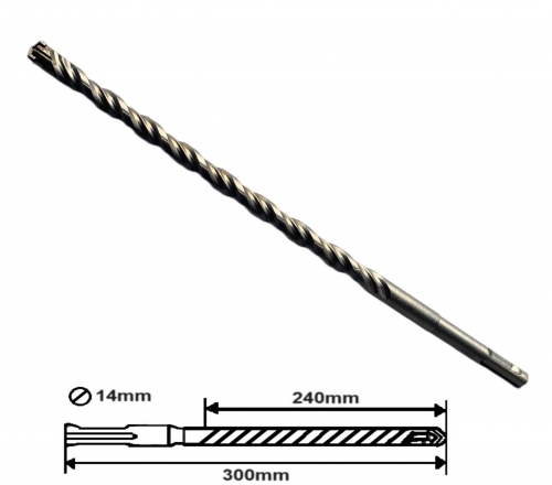 Burghiu beton sds plus 300/240x14mm