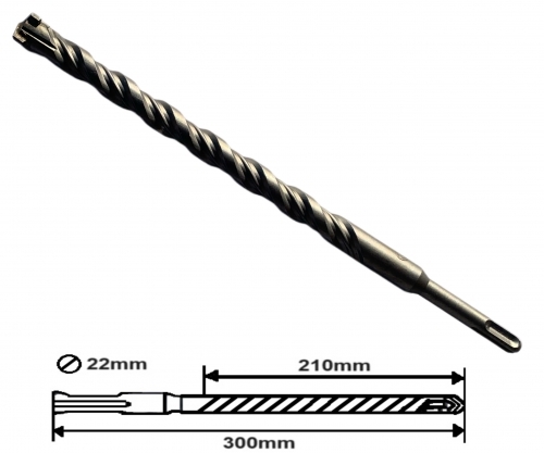 Burghiu beton sds plus 300/240x22mm