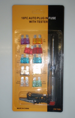 Set sigurante auto cu lampa de test