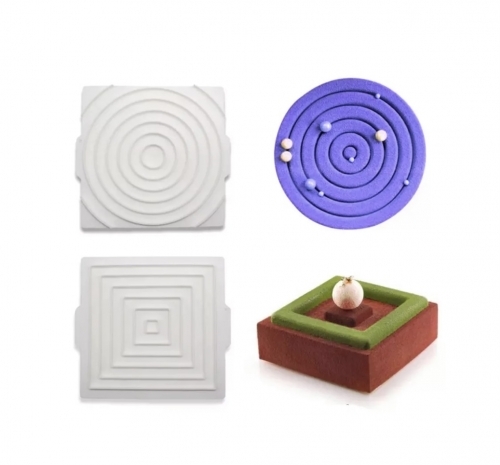 Forma silicon 2 fete-Patrat,cerc