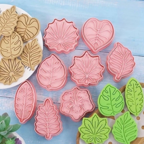8 Decupatoare fondant-Frunze tropicale