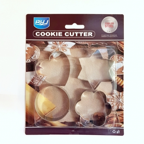 4 Decupătoare -Cerc,Inima,Stea,Floare