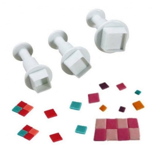 3 Decupatoare fondant cu arcuri-Patrat