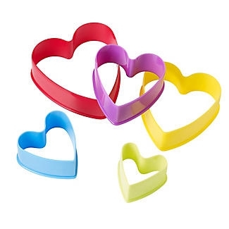5 Buc decupatoare plastic-inima