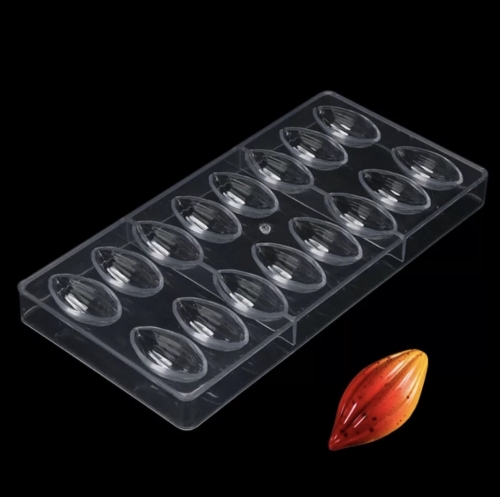 Forma bombon policarbonat-seminte piersic,boabe cacao 