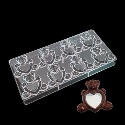 Forma bonbon policarbonat-Ursuleti cu inimioare