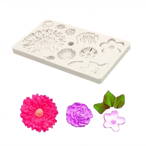 Forma silicon fondant-flori de camp
