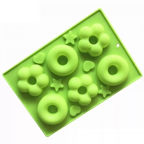 Formă de silicon pentru prăjituri-Flori si Gogoasa