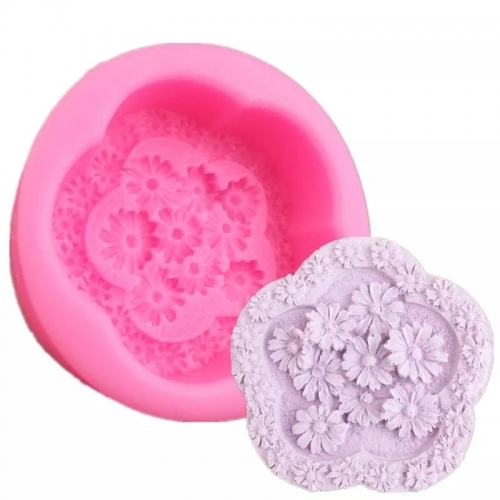 Forma silicon fondant-Perna De Coroană de flori