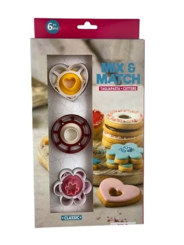 Decupatoare prajituri - Inimă, cerc și flori