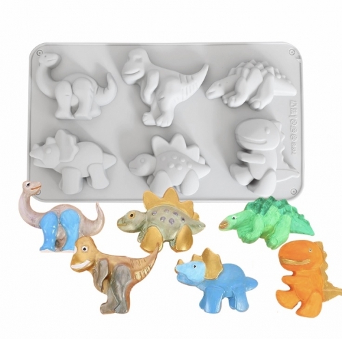 Forma silicon - 6 Dinosauri