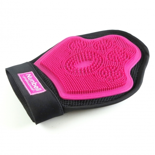 Mănușă de pieptănare și de îndepărtare a firelor de păr-Roz