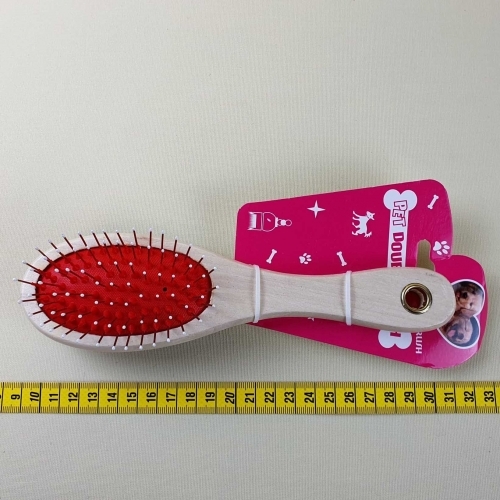 Perie lemn pentru caine pe doua fete