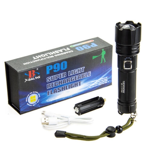 XBalog Lanterna multifunctionala cu zoom reincarcabila p90  